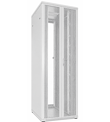 47U white server cabinet with double perforated front and rear doors 800x1000x2200mm (WxDxH)