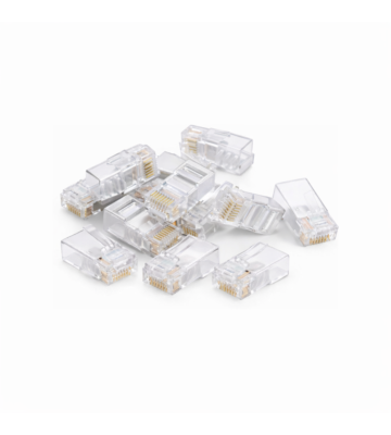 DANICOM UTP RJ45 CAT5e  Pass Trough connector - unshielded for stranded and solid cable - 10 pieces