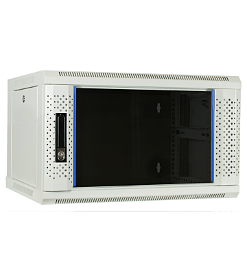 4U white wall mount server rack with glass door 600x450x280mm (WxDxH)
