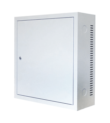 3U white wall cabinet with metal door 185mm deep