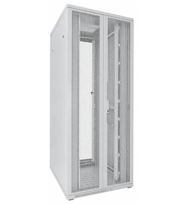 42U white server cabinet with double perforated front and rear doors 800x1000x2000mm (WxDxH)