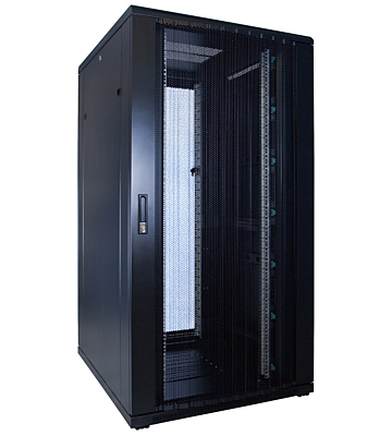 32U server rack with perforated door 800x1200x1600mm (WxDxH)