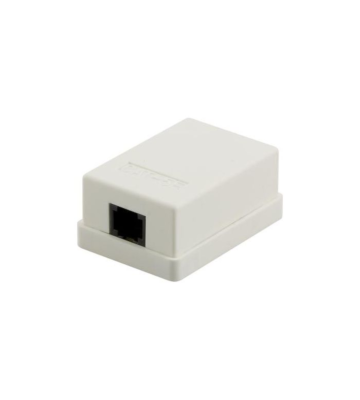 CAT5e UTP 1 port surface mount box, ivory
