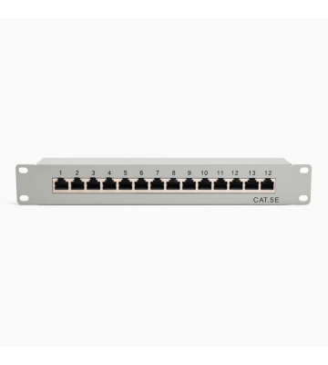 10 Inch Patch Panel – 12 Ports Cat5e STP