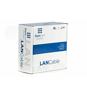 DANICOM CAT6 UTP 100m outdoor cable on a reel - solid -  PE (Fca)