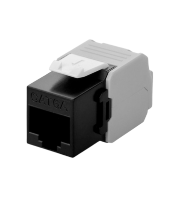 CAT6a UTP Keystone Connector - Toolless - black
