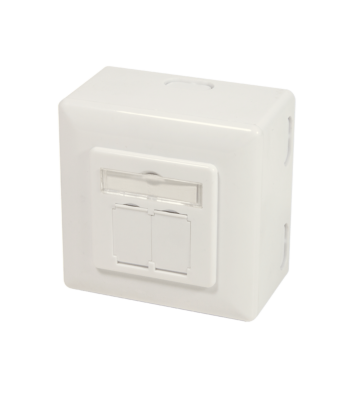 CAT6 UTP / STP surface mount box, ivory