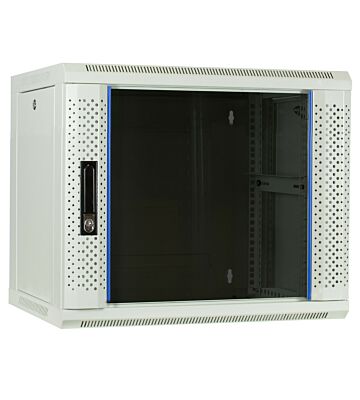 9U white wall mount server rack with glass door 600x450x500mm (WxDxH)