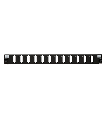 Front LC/SC 12-port black quad/duplex panel suitable for universal fiber optic tray