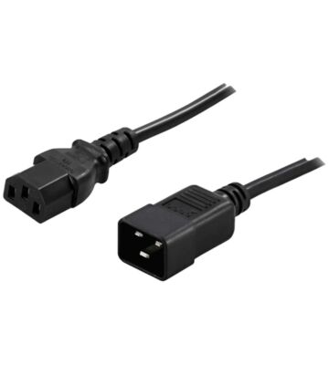 Power cable C13 to C20 1,80m black