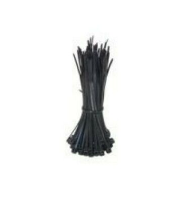 Tie wraps140mm black - 100 pcs