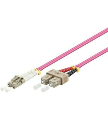 Fibre optic cable LC-SC OM4 1m