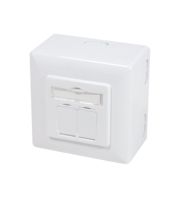 CAT5e UTP / STP surface-mount box, white