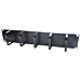2U - 19 inch metal cable tray, 5 hooks