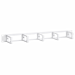 1U 19 inch metal cable tray with 5 plastic hooks - white