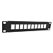 UTP patch panel for keystones - 10 ports