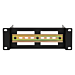 2U DIN rail for 10-inch racks - adjustable in depth
