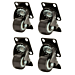 Set castors with brake for all server racks