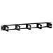 1U 19 inch metal cable tray with 5 plastic hooks