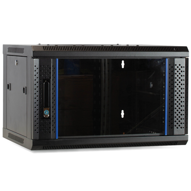 4U wall mount server rack with glass door 600x450x280mm (WxDxH)