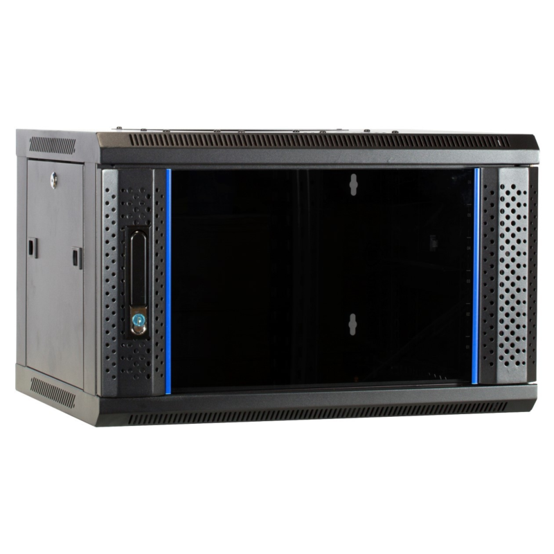 4U wall mount server rack unassembled with glass door 600x450x280mm (WxDxH)