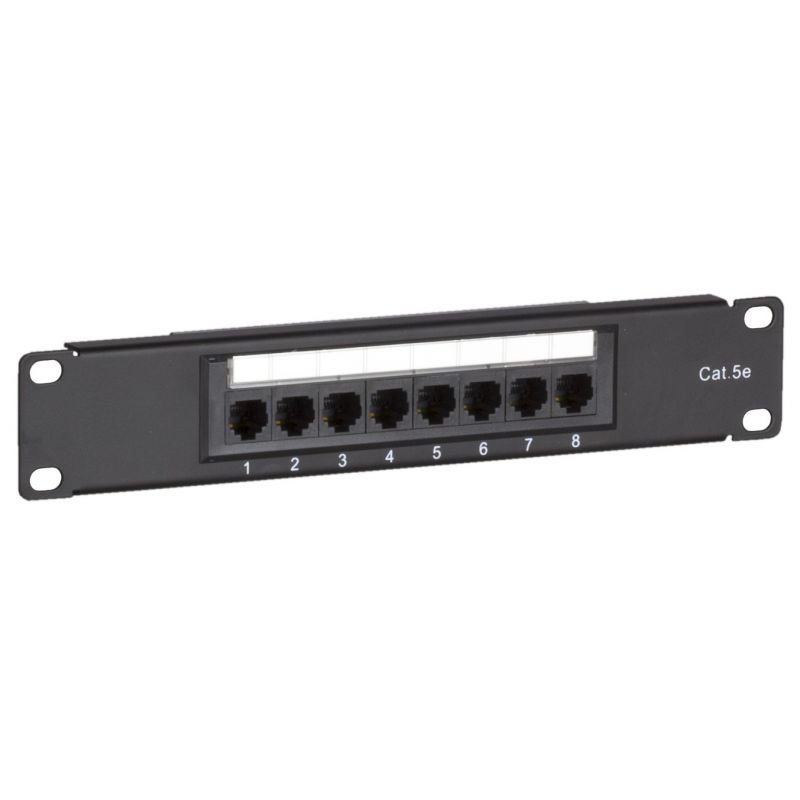 10 Inch CAT5e UTP patch panel - 8 ports