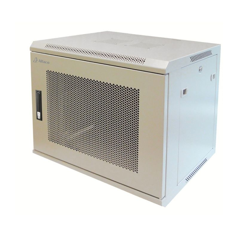 6U white wall mount server rack with perforated door 600x450x368mm (WxDxH)