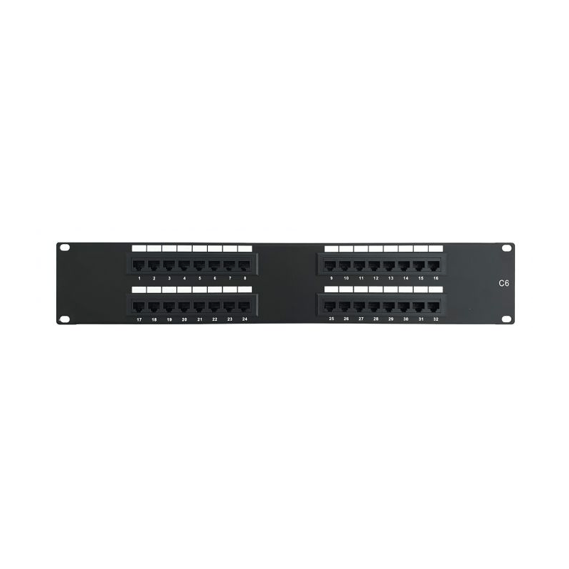 CAT6 UTP patch panel - 32 ports - 2U