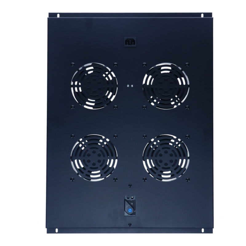 Fan package with 4 fans and thermostat suitable for 800mm deep standing server cabinets