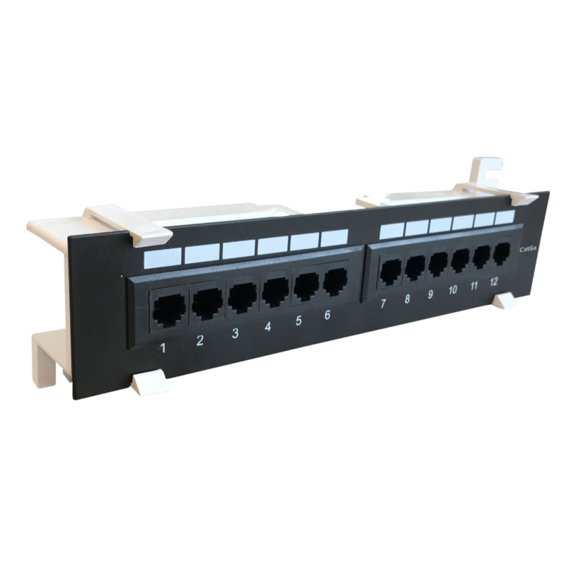 CAT6a UTP wall mount Patch panel - 12 ports