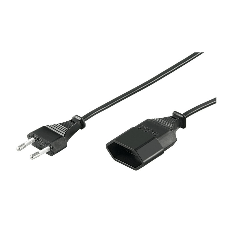 Extension cord euro plug 3m black