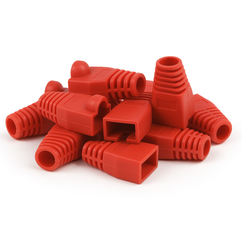 DANICOM RJ45 Cable Boot Red -10 pieces