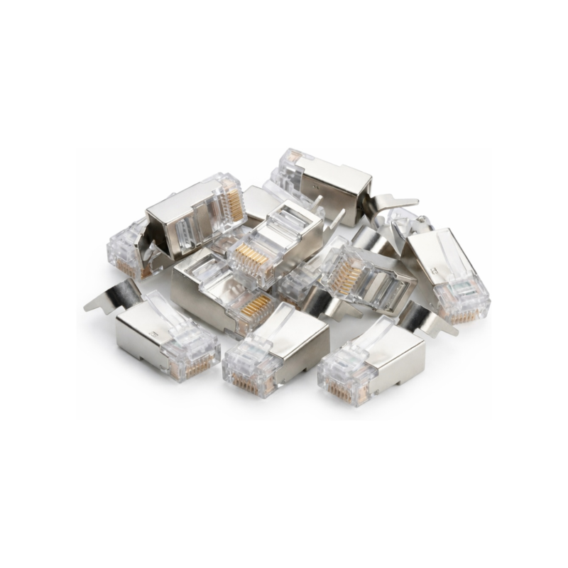 DANICOM SFTP RJ45 CAT6a connector - shielded for solid cable - 10 pieces