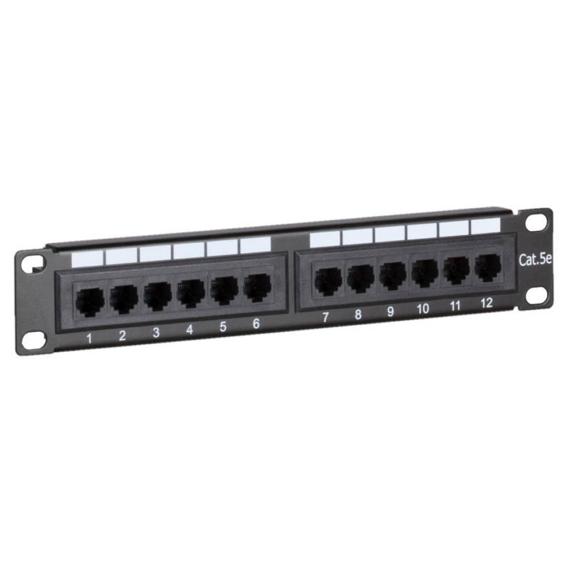 10 Inch CAT5e UTP patch panel - 12 ports