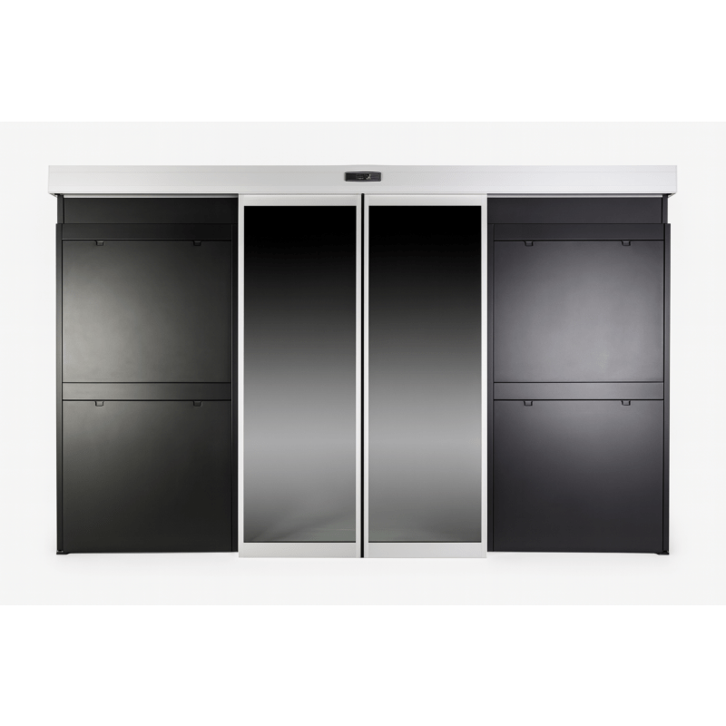 Data center sliding doors, semi-automatic operation 48U