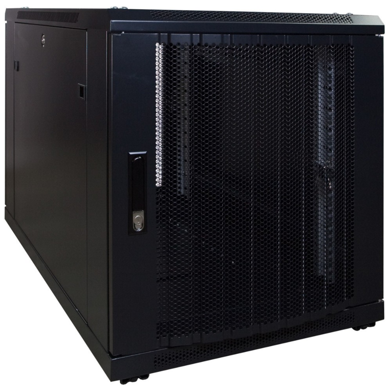 12U mini server rack with perforated door 600x1200x720mm (WxDxH)