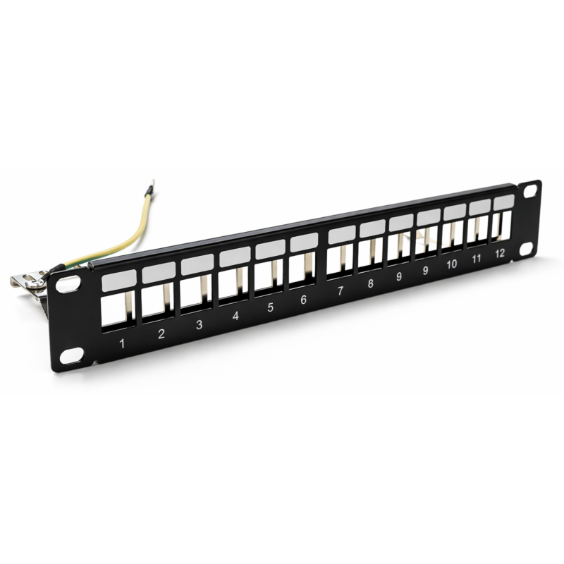10" STP patch pSTP patch panel for keystones - 12 portsanel for keystones - 12 ports