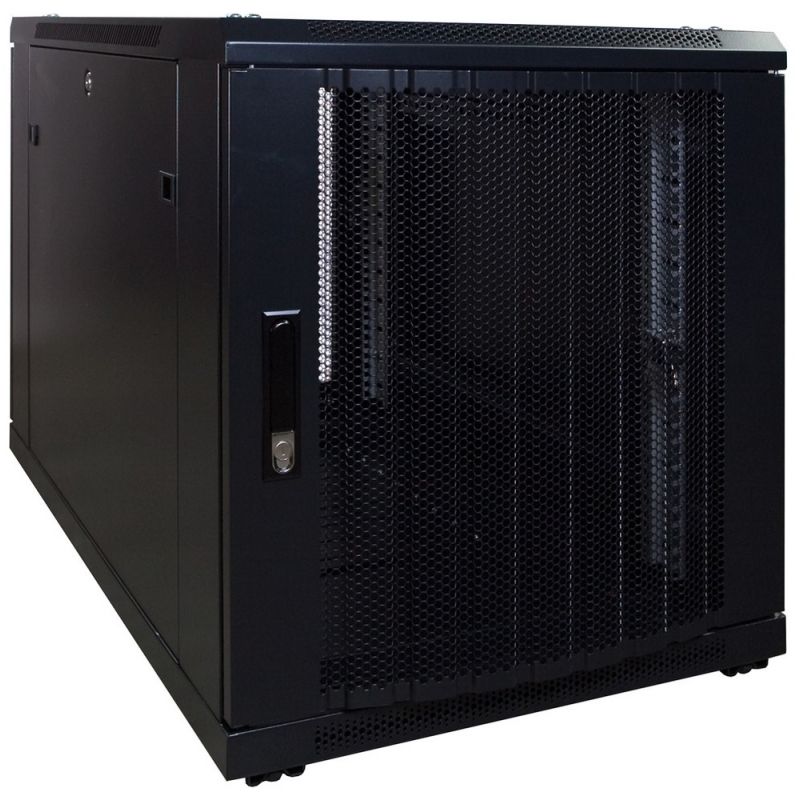 12U mini server rack with perforated door 600x1000x720mm (WxDxH)