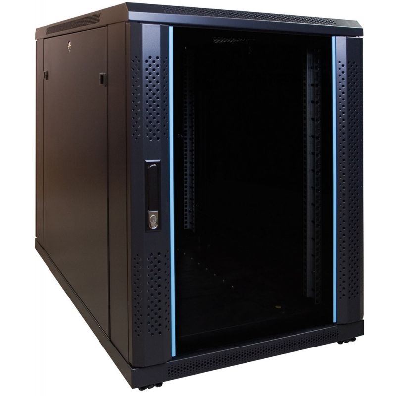 15U mini server rack with glass door 600x1000x860mm (WxDxH)