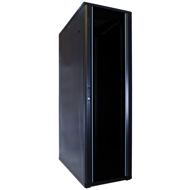 42U server rack with glass door 600x1200x2000mm (WxDxH)