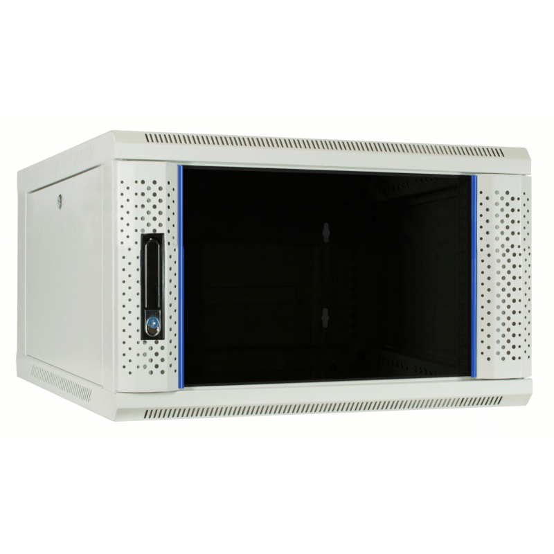 6U white wall mount server rack with glass door 600x600x368mm (WxDxH)