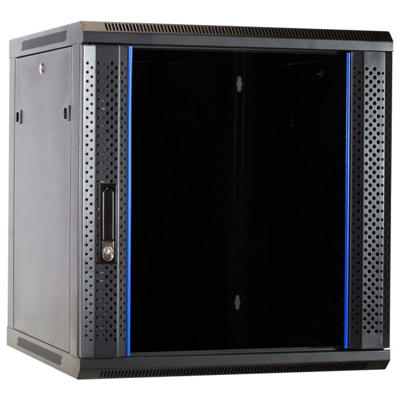 12U wall-mount server rack unassembled with glass door 600x600x635mm (WxDxH)