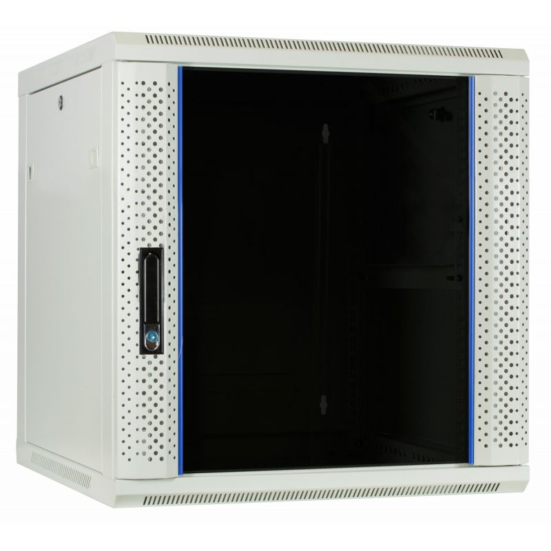 12U white wall mount server rack with glass door 600x600x635mm (WxDxH)