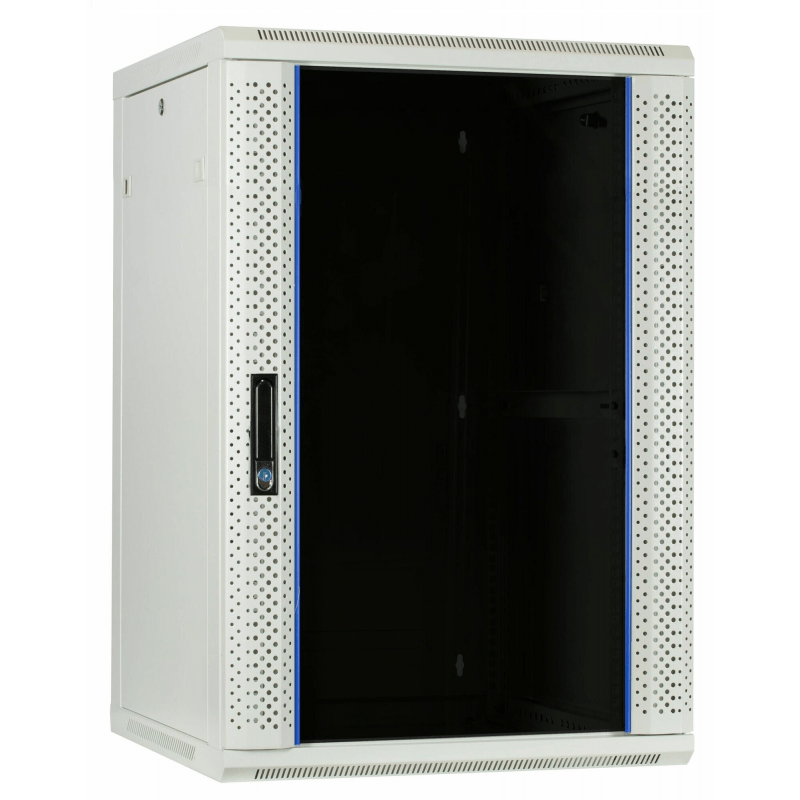 27U wall mount server rack with glass door 600x600x1300mm (WxDxH) White