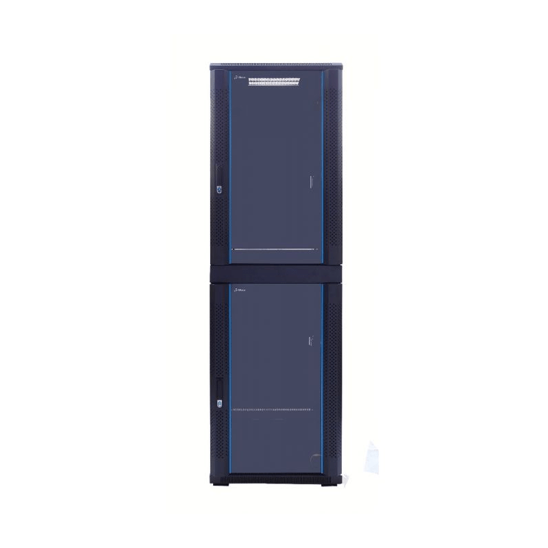 42U compartment server rack with glass frontdoor - 2x20U - 600x600x2000mm (WxDxH)