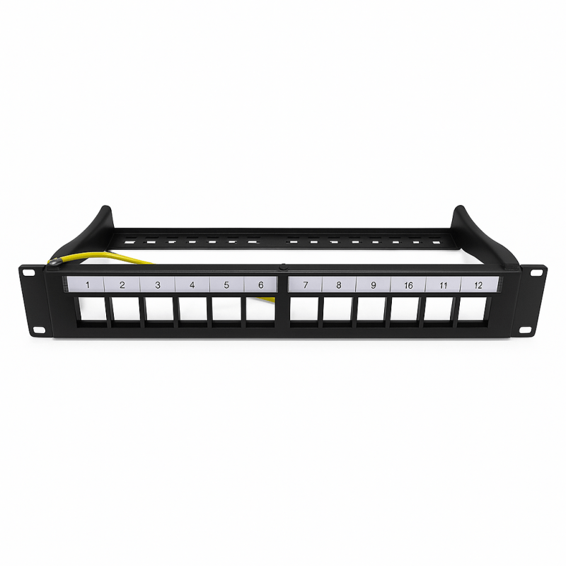 STP patch panel for keystones - 12 ports