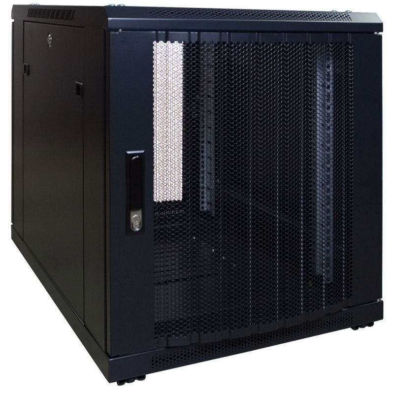 12U mini server rack with perforated 600x800x720mm (WxDxH)