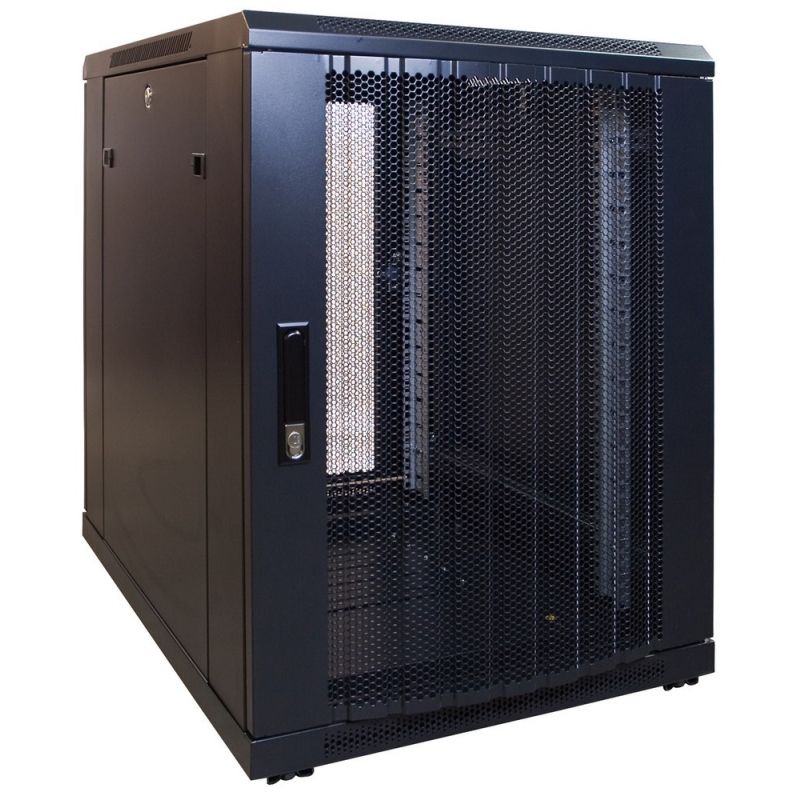 15U mini server rack with perforated door 600x800x860mm (BxDxH)