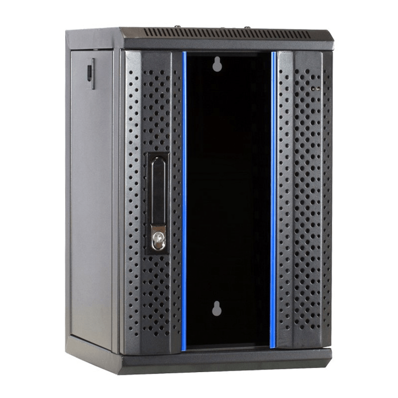 10 inch 9U server rack with glass door 370x450x486mm (WxDxH)