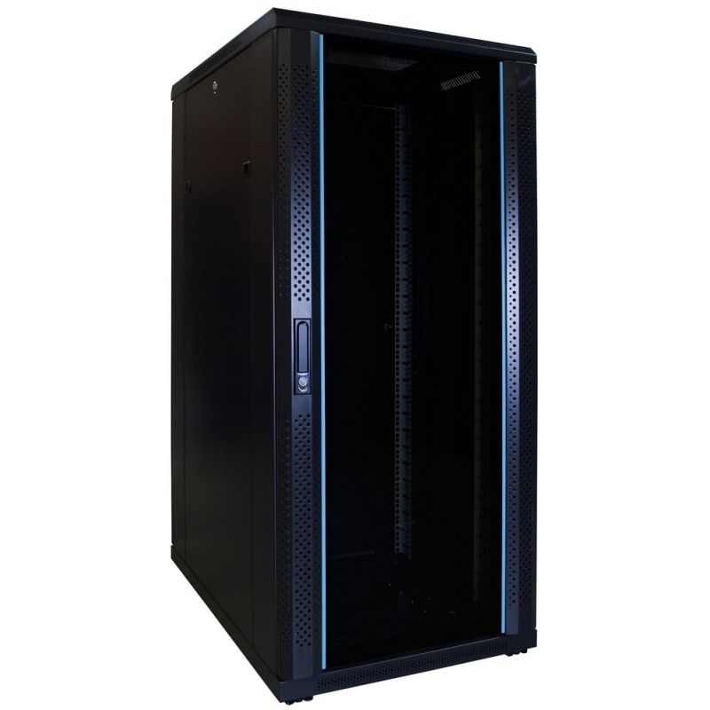 27U server-rack with glass door 600x800x1400mm (WxDxH)